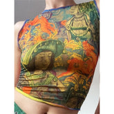 Tank Crop Top with Indigenous Images